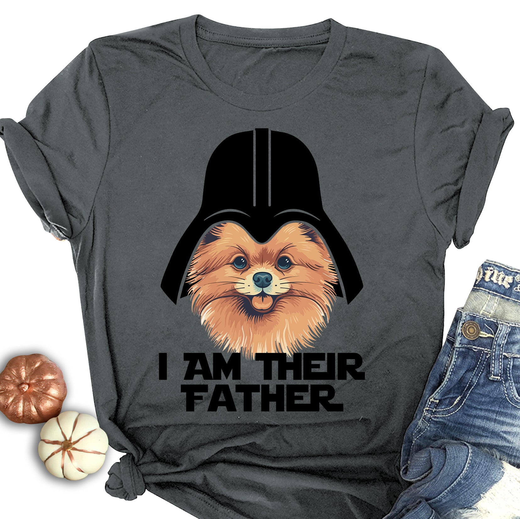 Pomeranian Dog Father Shirt, Father's Day Dog Gifts, I Am Their Father Pomeranian Dad Grandpa Shirt, Gifts For Dog Lovers, Pomeranian Dog Dad