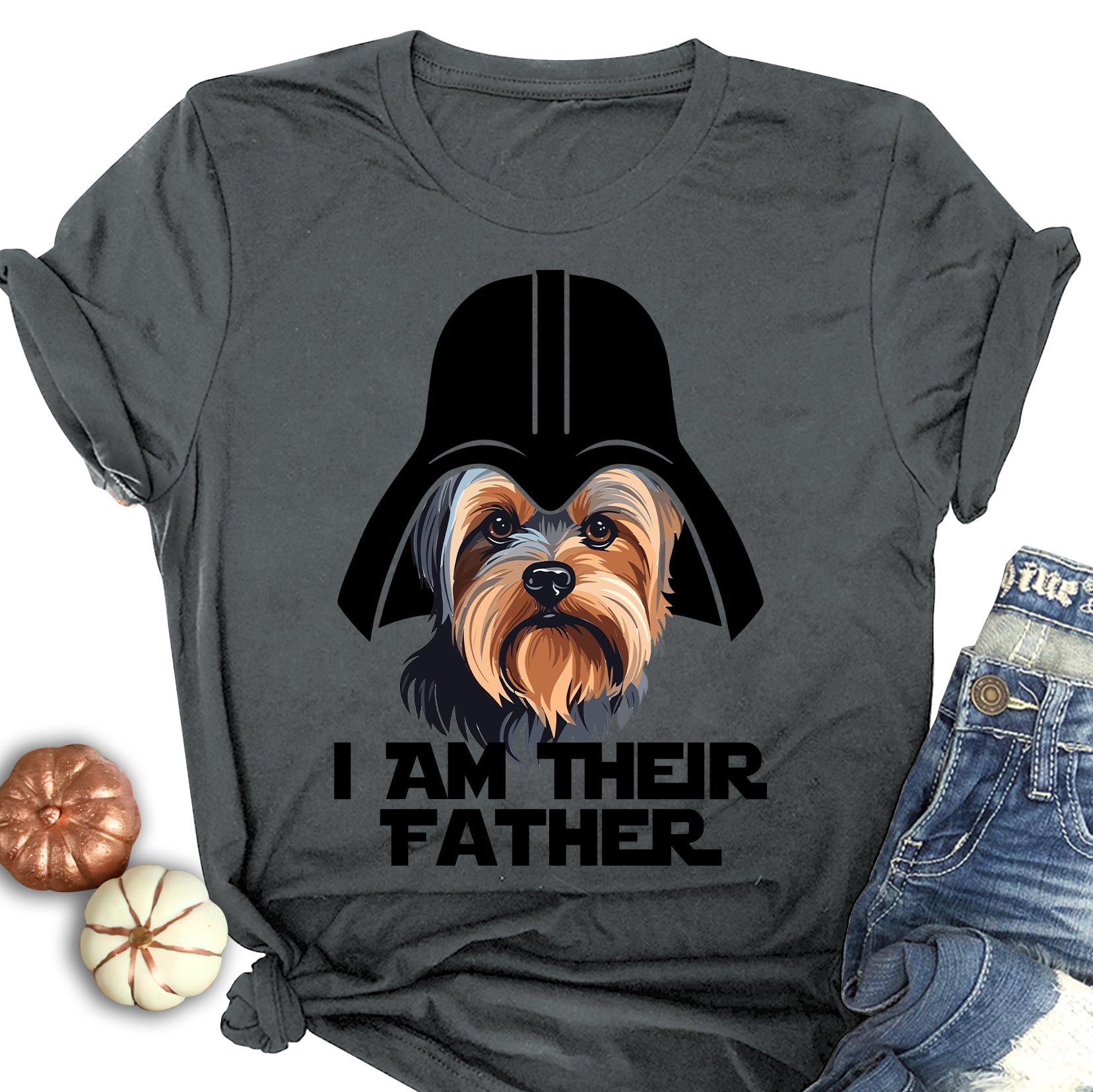 Yorkshire Terrier Father Shirt, Father's Day Dog Gifts, I Am Their Father Yorkie Dad Grandpa Shirt, Gifts For Dog Lovers, Yorkshire Dog Dad
