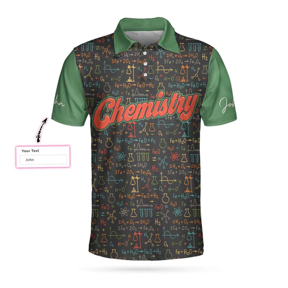Personalized Chemical Symbol Polo Shirt, I Am A Chemistry Teacher Custom Polo Shirt, Gift For Chemistry Teacher