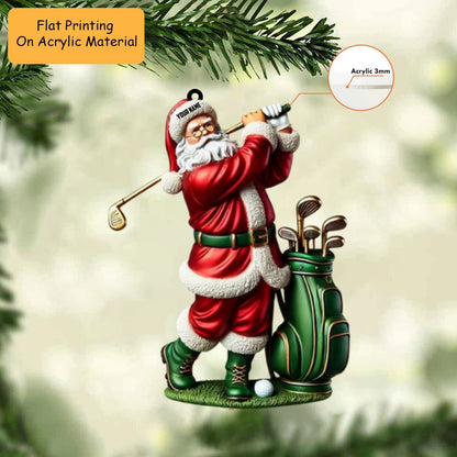 Personalized Golf Christmas  Acrylic Ornament, Golf Christmas Keychain, Car Ornament, Christmas Ornament Gifts