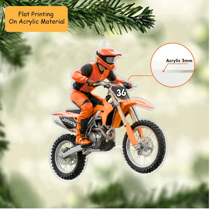 Personalized Motocross Christmas Ornament, Motocross Rider, Custom Ornament Christmas Gift, Keychain Motocross, Car Ornament Motocross