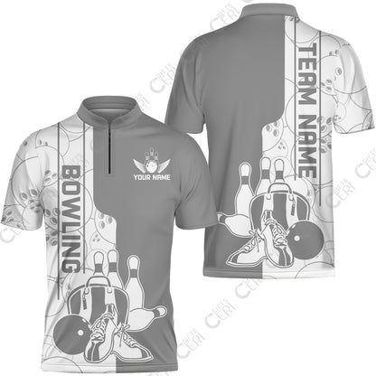 Custom Bowling Team Jersey Bowling Shoes Polo Shirts, Bowling Team Uniforms, Personalized Name And Team Name