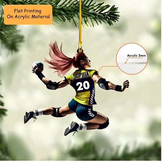 Personalized Handball Christmas Ornament, Handball Woman Acrylic, Custom Christmas Ornament Gift, Keychain Handball, Car Ornament Handball