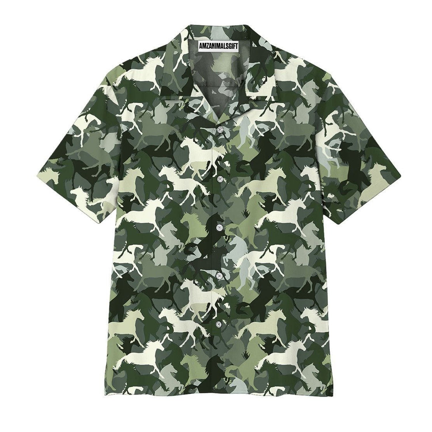 Horse Racing Hawaiian Shirt - Kentucky Derby Horse Camo Hawaiian Shirt - Perfect Gift For Men, Horse Lovers, Horse Racing Lover