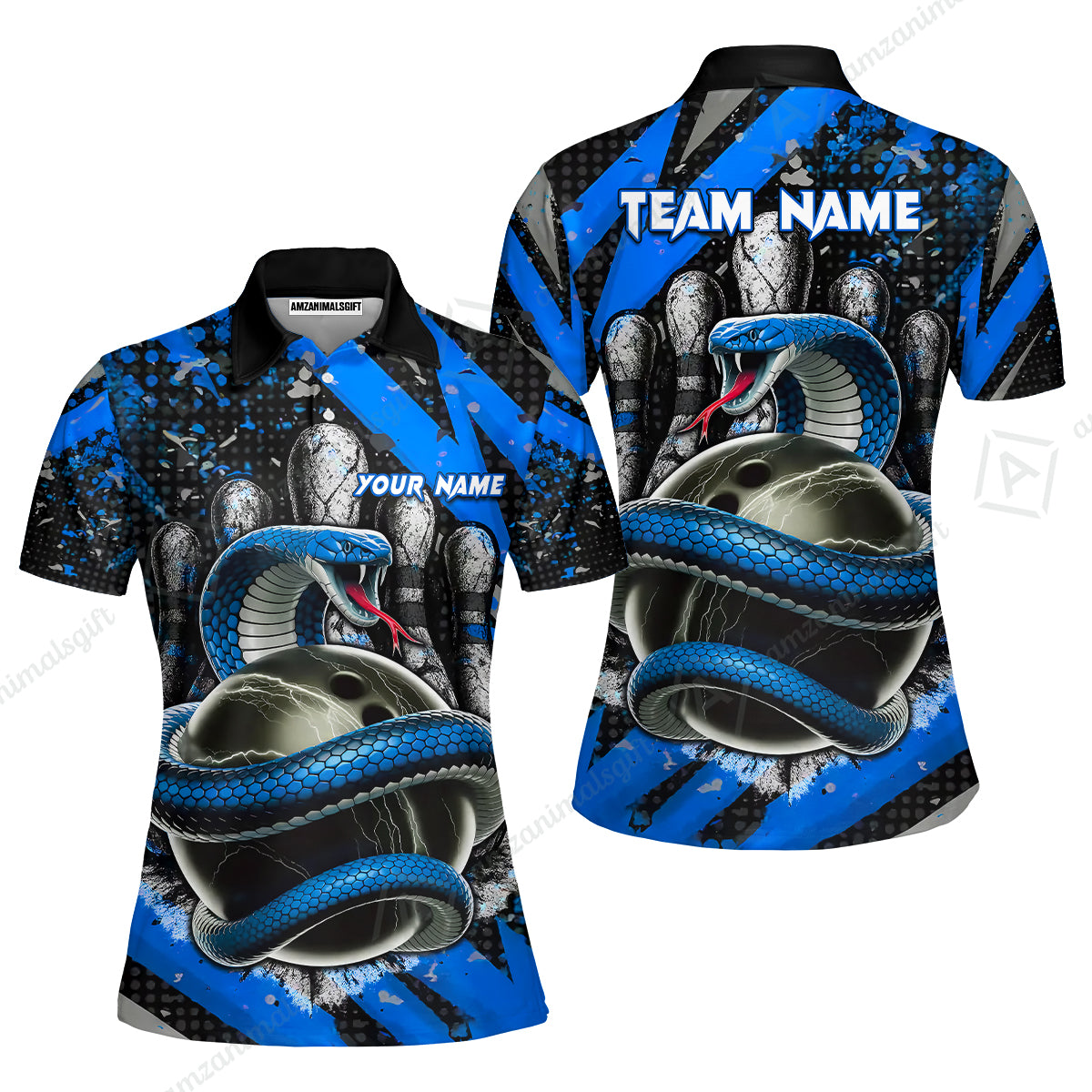 Custom Bowling Team Shirt, Bowling with King Cobra Multicolor, Bowling uniforms, King Cobra Bowling Shirt Personalized Name And Team Name