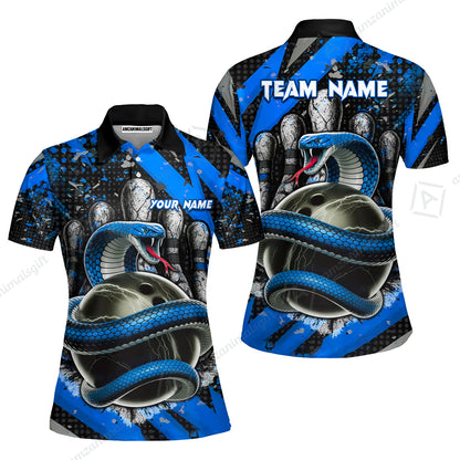 Custom Bowling Team Shirt, Bowling with King Cobra Multicolor, Bowling uniforms, King Cobra Bowling Shirt Personalized Name And Team Name
