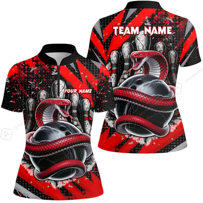 Custom Bowling Team Shirt, Bowling with King Cobra Multicolor, Bowling uniforms, King Cobra Bowling Shirt Personalized Name And Team Name