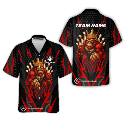 Custom Bowling Team Jerseys Polo Shirts, King Kong Bowling uniforms - Personalized Name And Team Name
