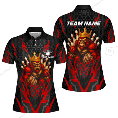 Custom Bowling Team Jerseys Polo Shirts, King Kong Bowling uniforms - Personalized Name And Team Name