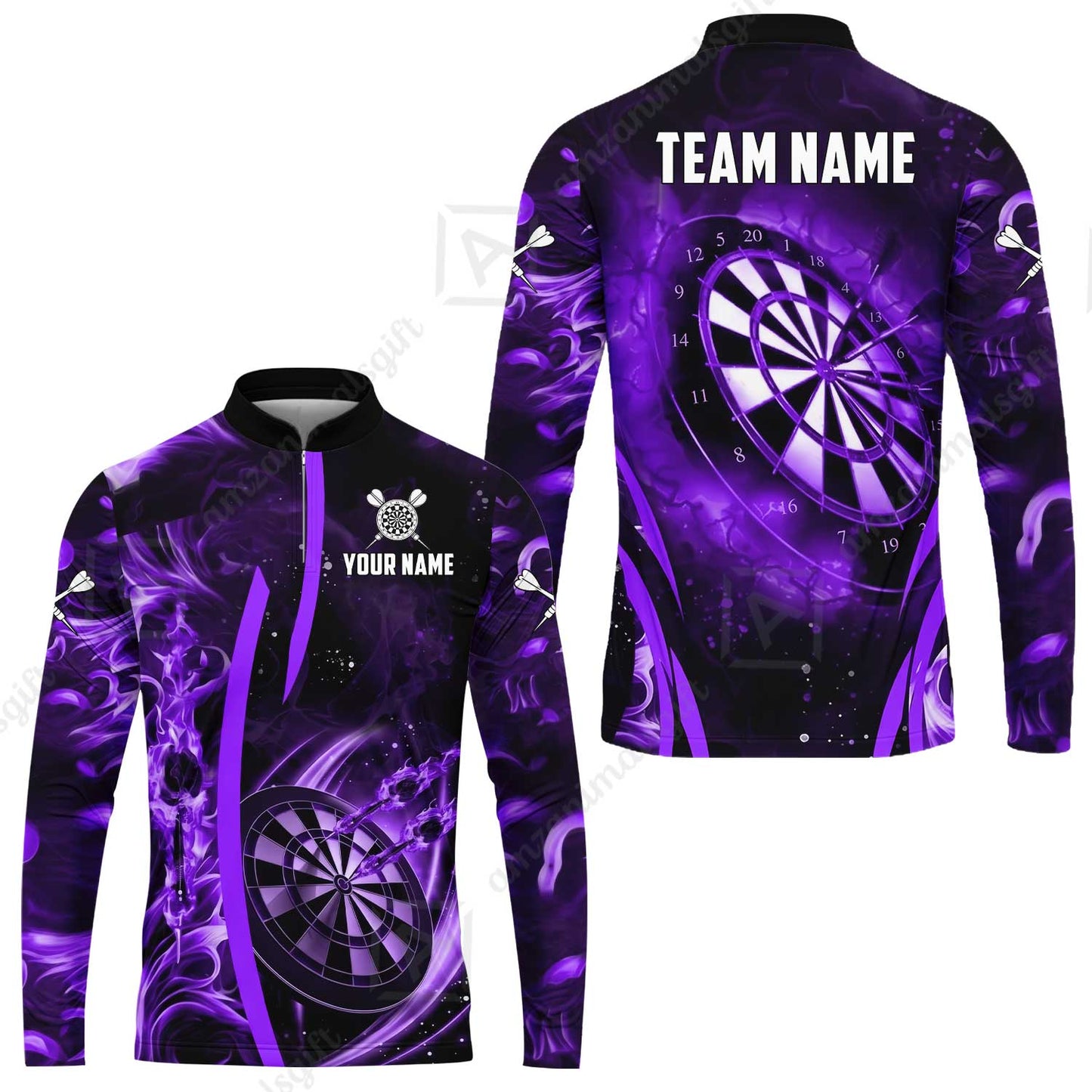 Custom Darts Jersey Polo Shirt, Vibrant Neon Darts, Custom Dart Jersey Team Shirt For Players With Name & Team Name