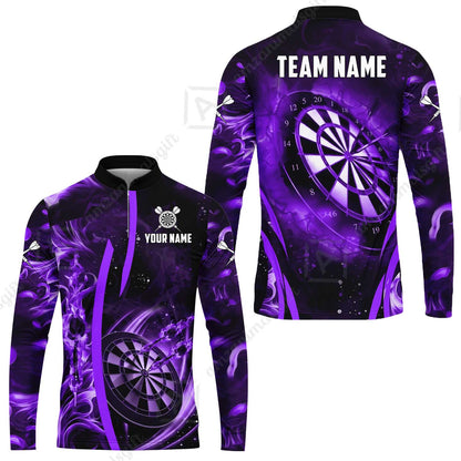 Custom Darts Jersey Polo Shirt, Vibrant Neon Darts, Custom Dart Jersey Team Shirt For Players With Name & Team Name