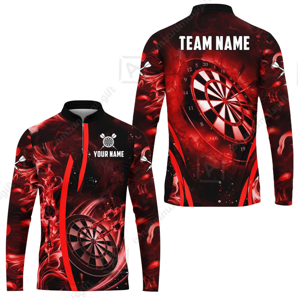 Custom Darts Jersey Polo Shirt, Vibrant Neon Darts, Custom Dart Jersey Team Shirt For Players With Name & Team Name