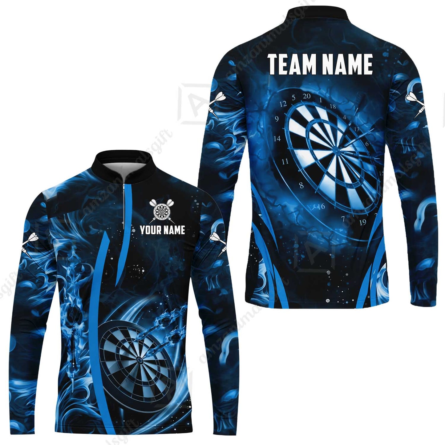 Custom Darts Jersey Polo Shirt, Vibrant Neon Darts, Custom Dart Jersey Team Shirt For Players With Name & Team Name