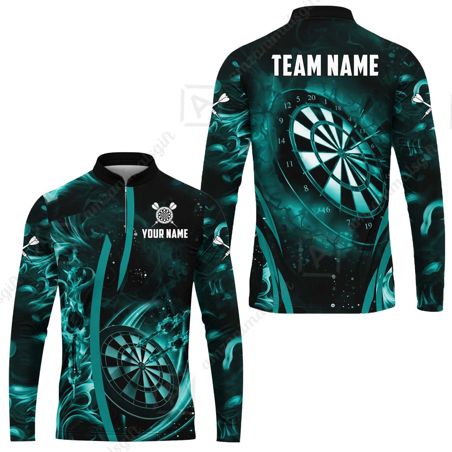 Custom Darts Jersey Polo Shirt, Vibrant Neon Darts, Custom Dart Jersey Team Shirt For Players With Name & Team Name