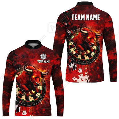 Custom Darts Team Jersey, Personalized Raging Bull Jersey Shirt For Players With Name & Team Name