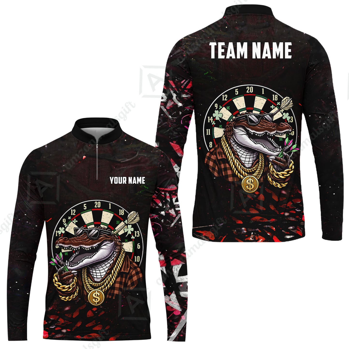 Custom Darts Team Jersey, Personalized Alligator Dart Jersey Shirt For Players With Name & Team Name