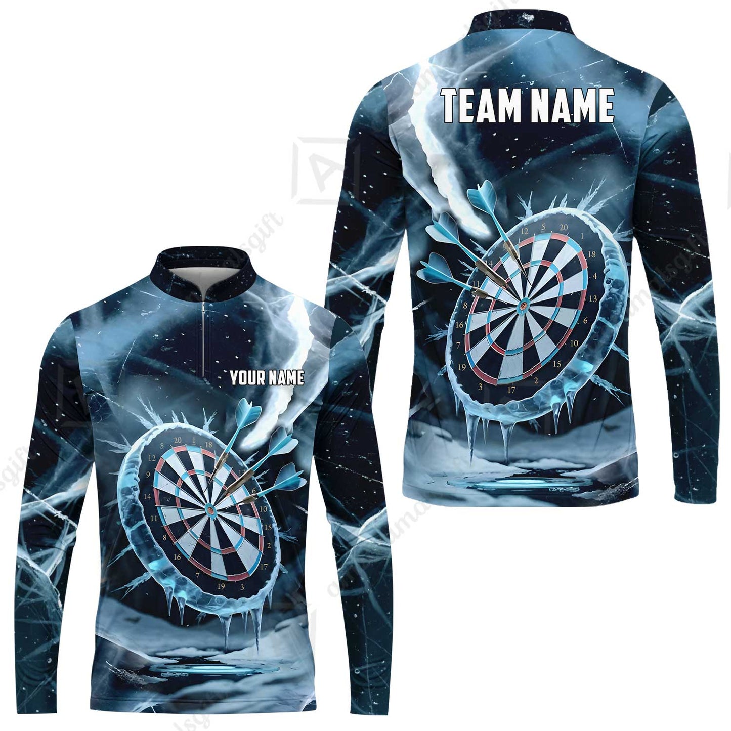 Custom Darts Team Jersey, Personalized Ice Strike Darts Polo Shirt For Players With Name & Team Name