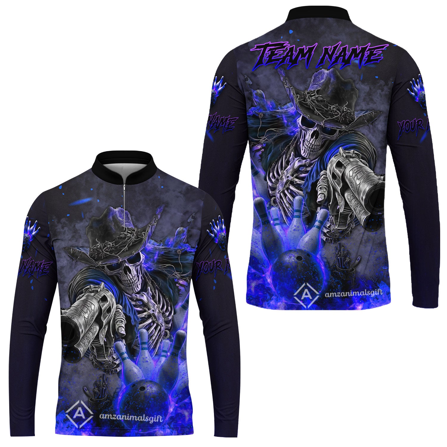 Long Sleeve Jersey Shirt||Blue