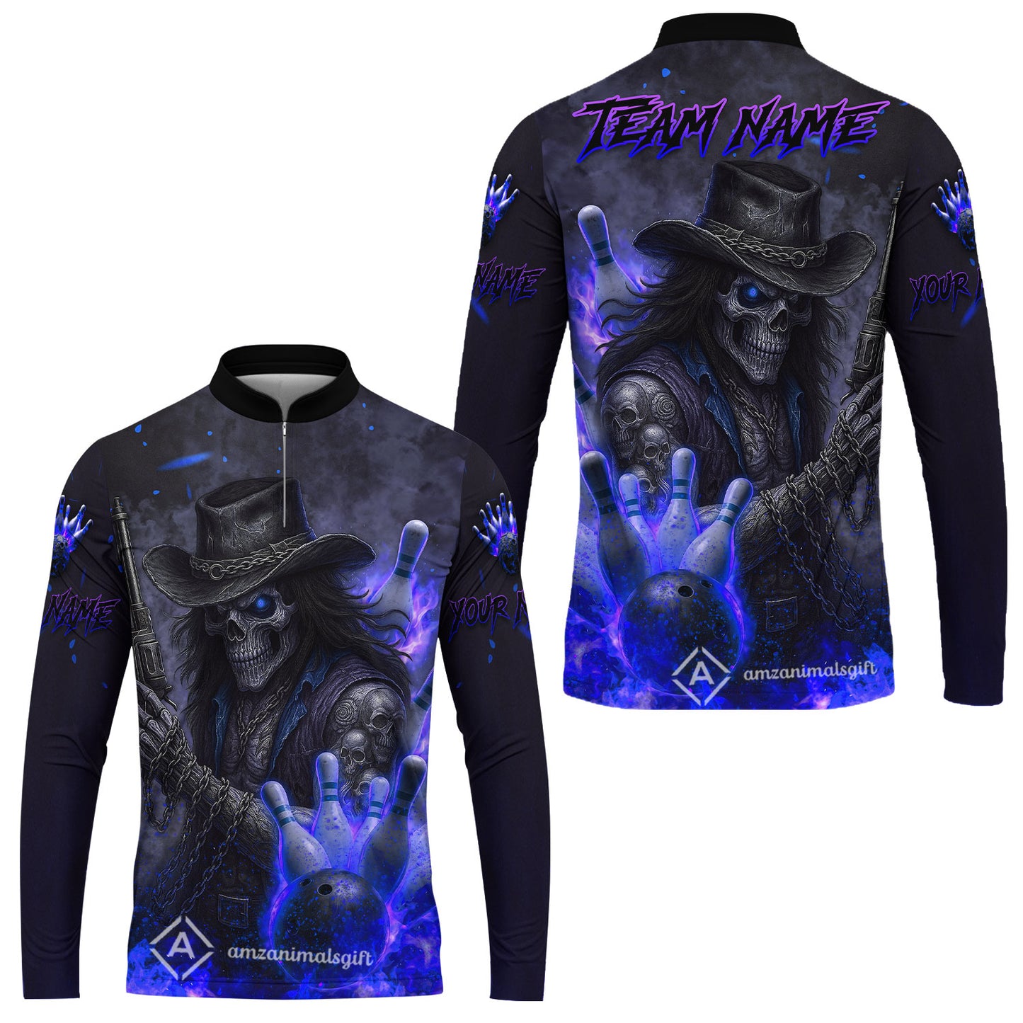 Long Sleeve Jersey Shirt||Blue