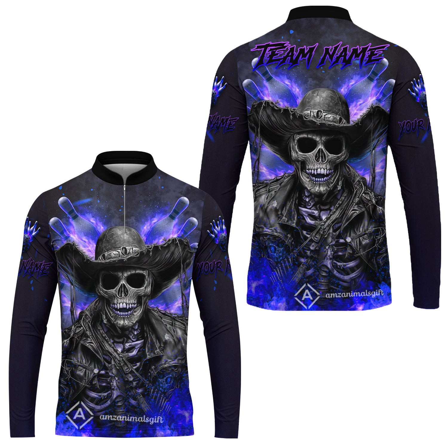 Long Sleeve Jersey Shirt||Blue