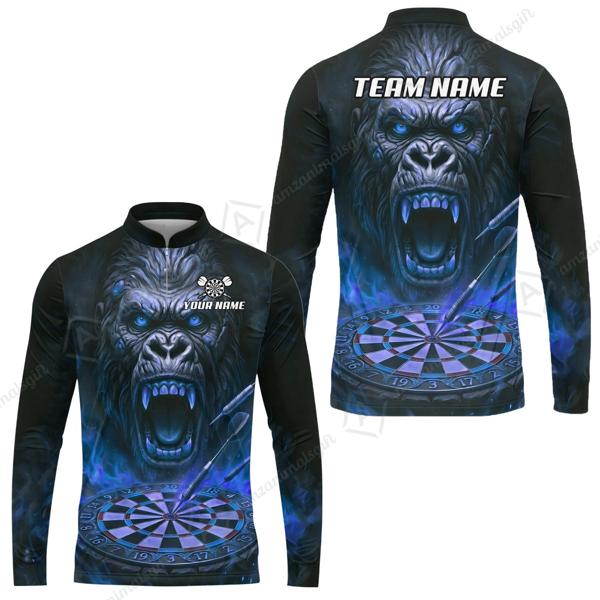 Long Sleeve Jersey Shirt||Blue