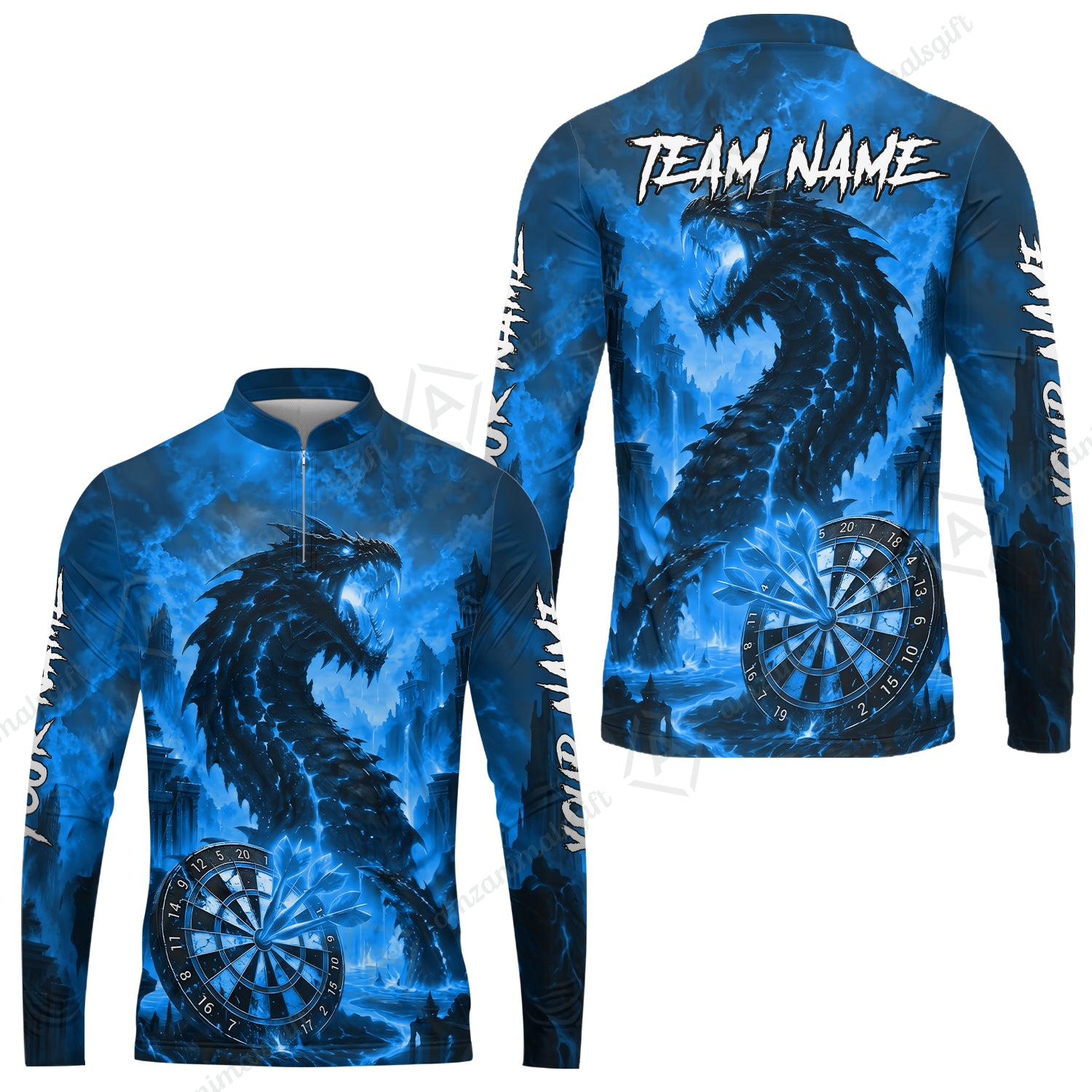 Long Sleeve Jersey Shirt||Blue