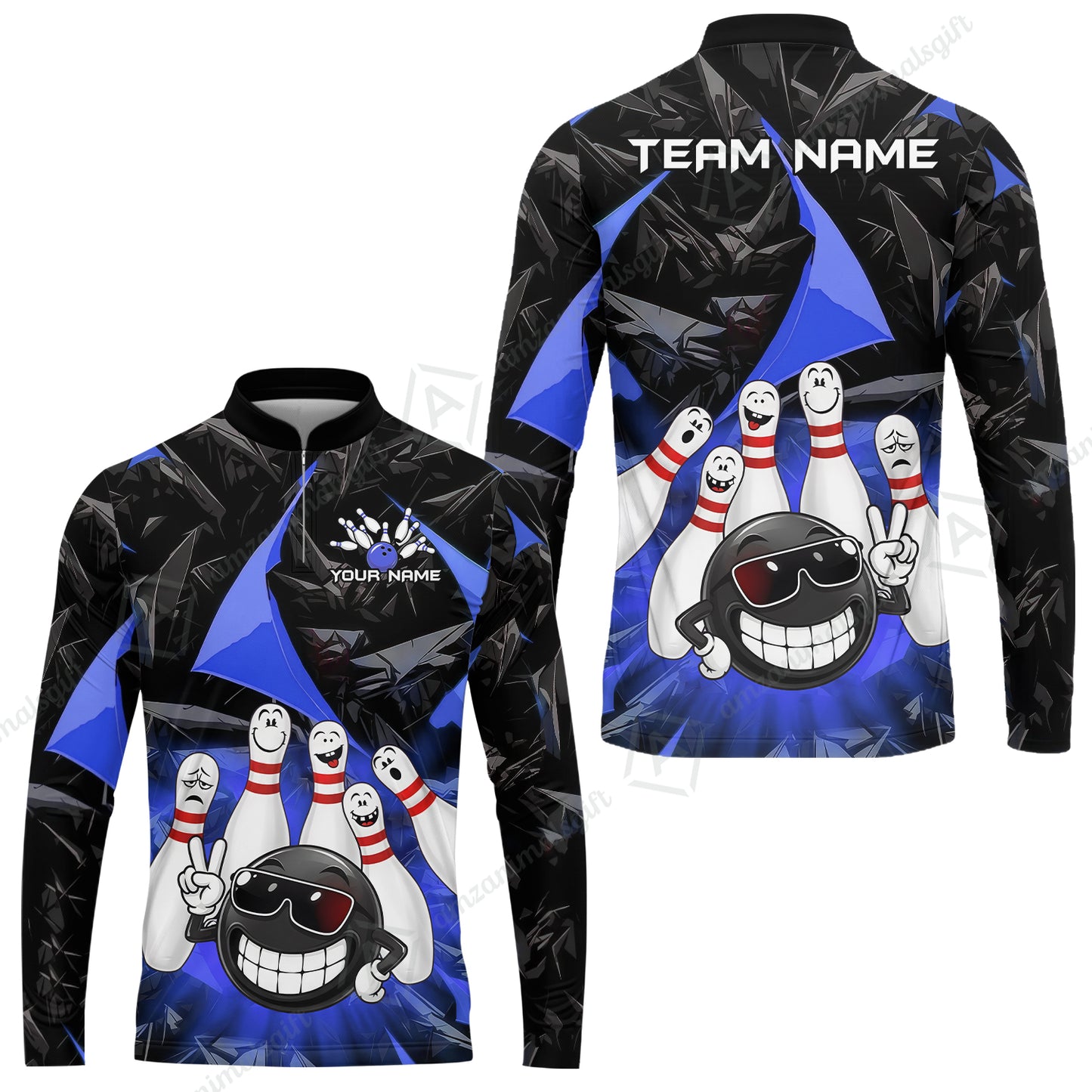 Long Sleeve Jersey Shirt||Blue