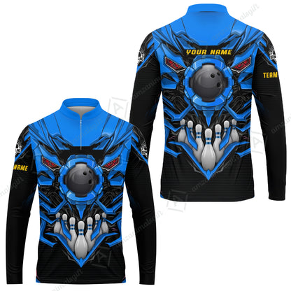 Long Sleeve Jersey Shirt||Blue