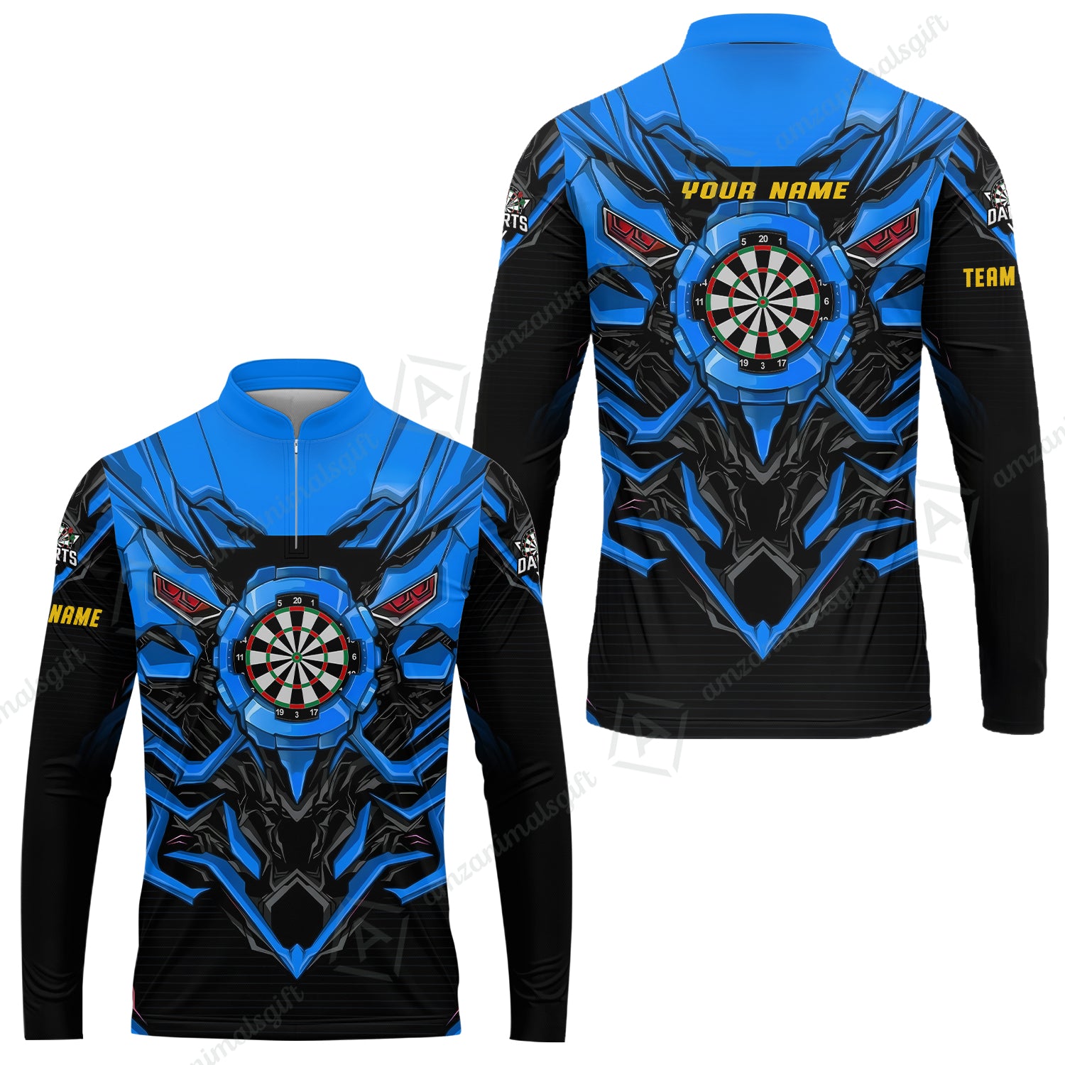 Long Sleeve Jersey Shirt||Blue