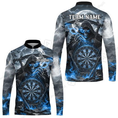 Long Sleeve Jersey Shirt||Blue