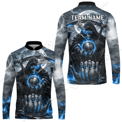 Long Sleeve Jersey Shirt||Blue