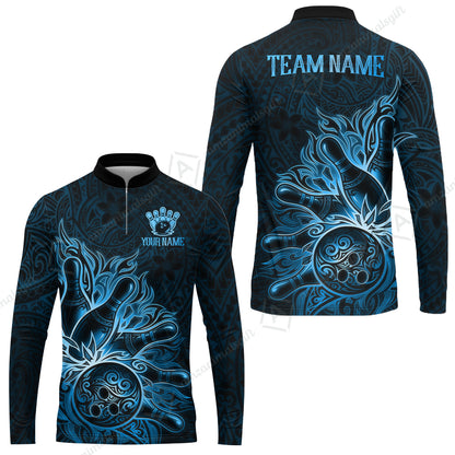 Long Sleeve Jersey Shirt||Blue