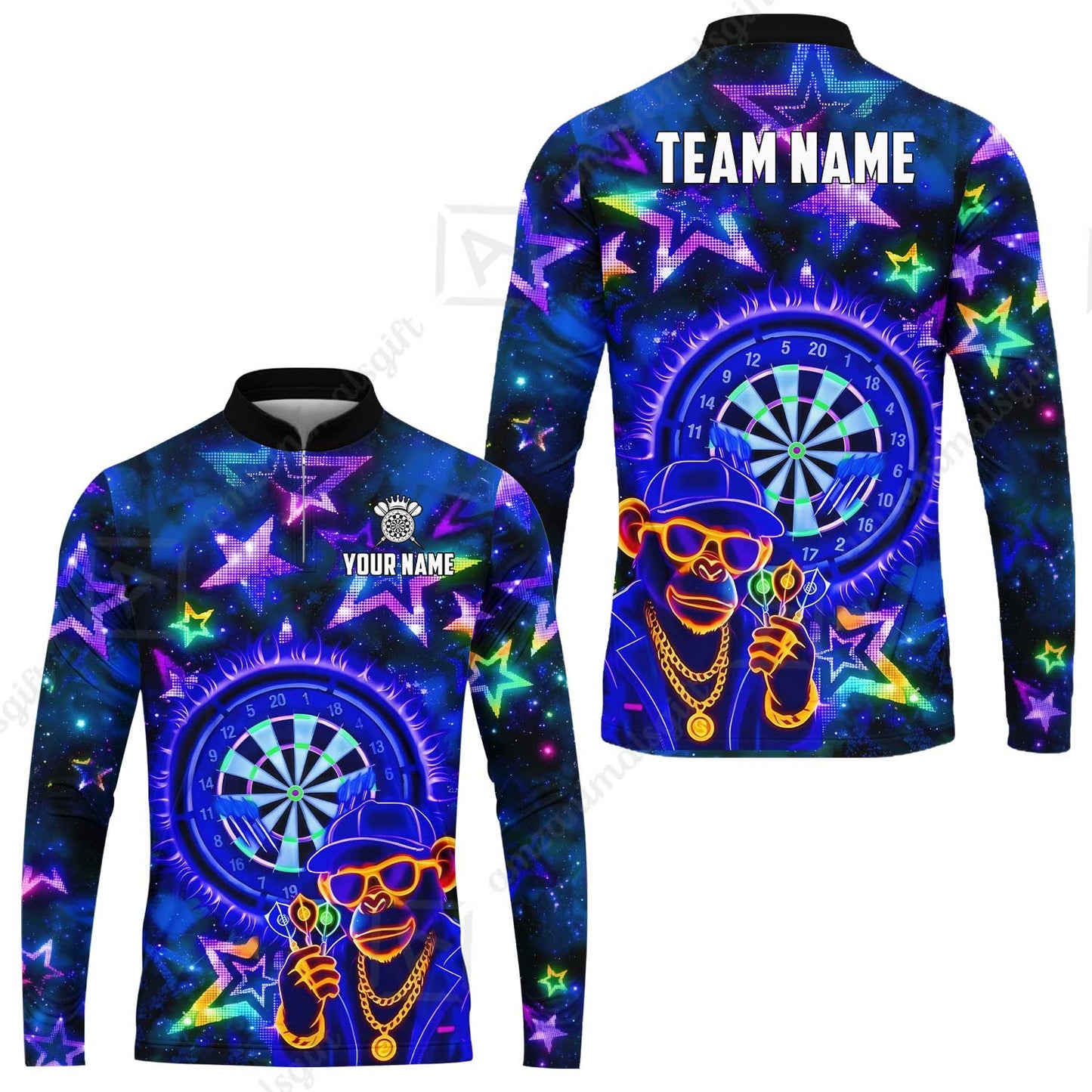 Long Sleeve Jersey Shirt||Blue