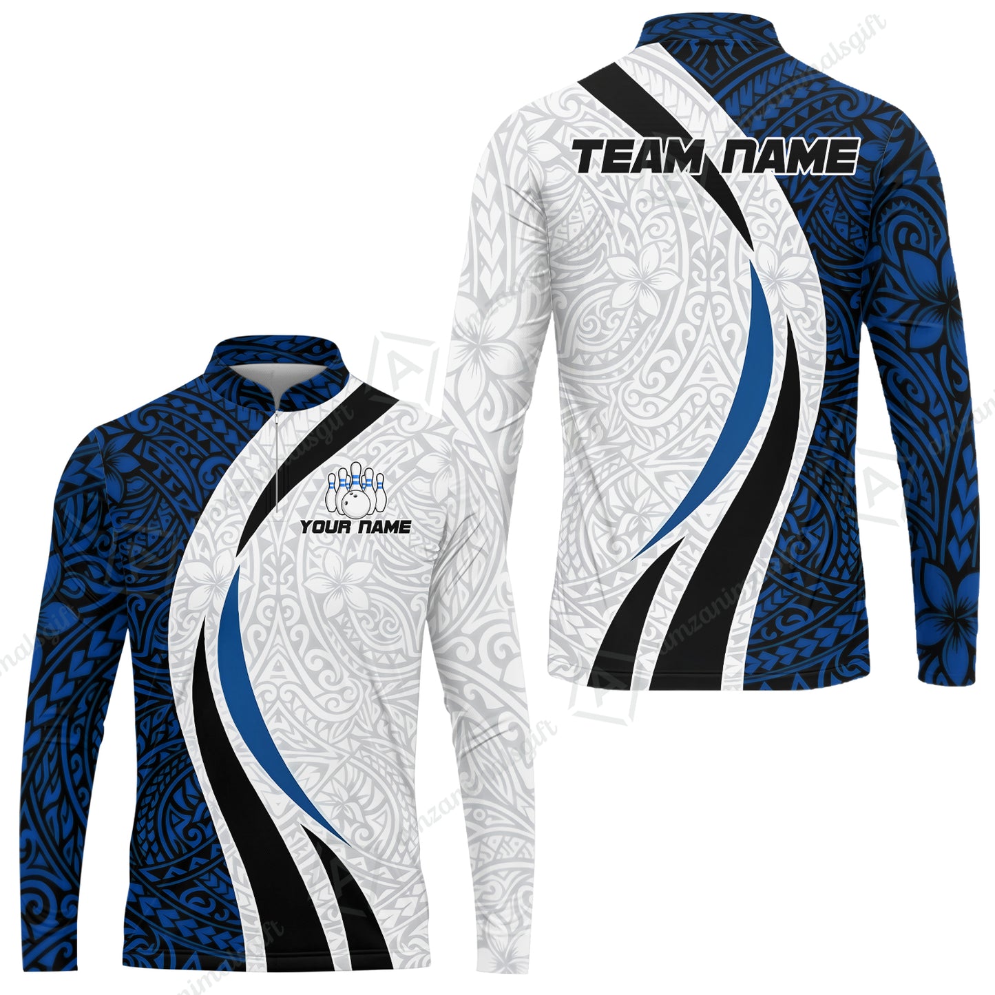 Long Sleeve Jersey Shirt||Blue