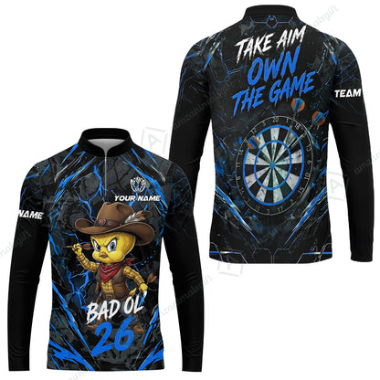 Long Sleeve Jersey Shirt||Blue