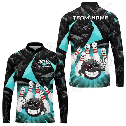Long Sleeve Jersey Shirt||Cyan