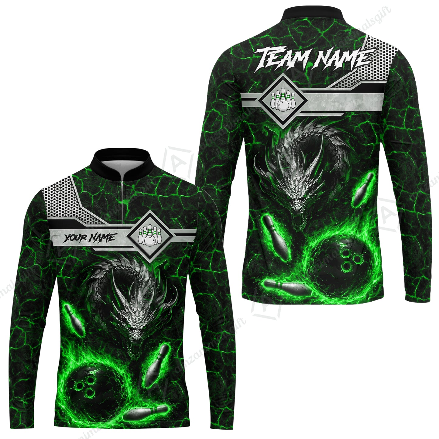Long Sleeve Jersey Shirt||Green