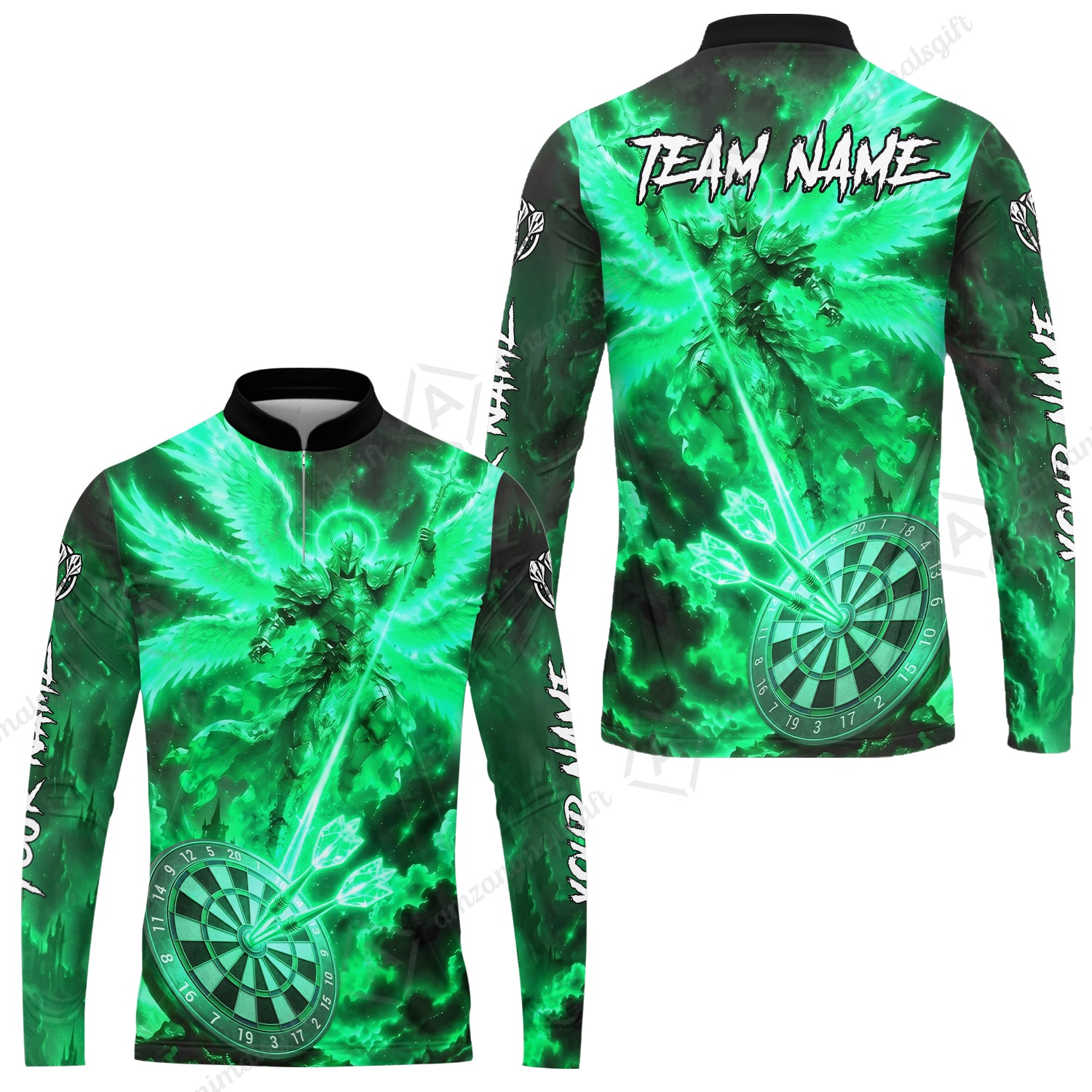 Long Sleeve Jersey Shirt||Green