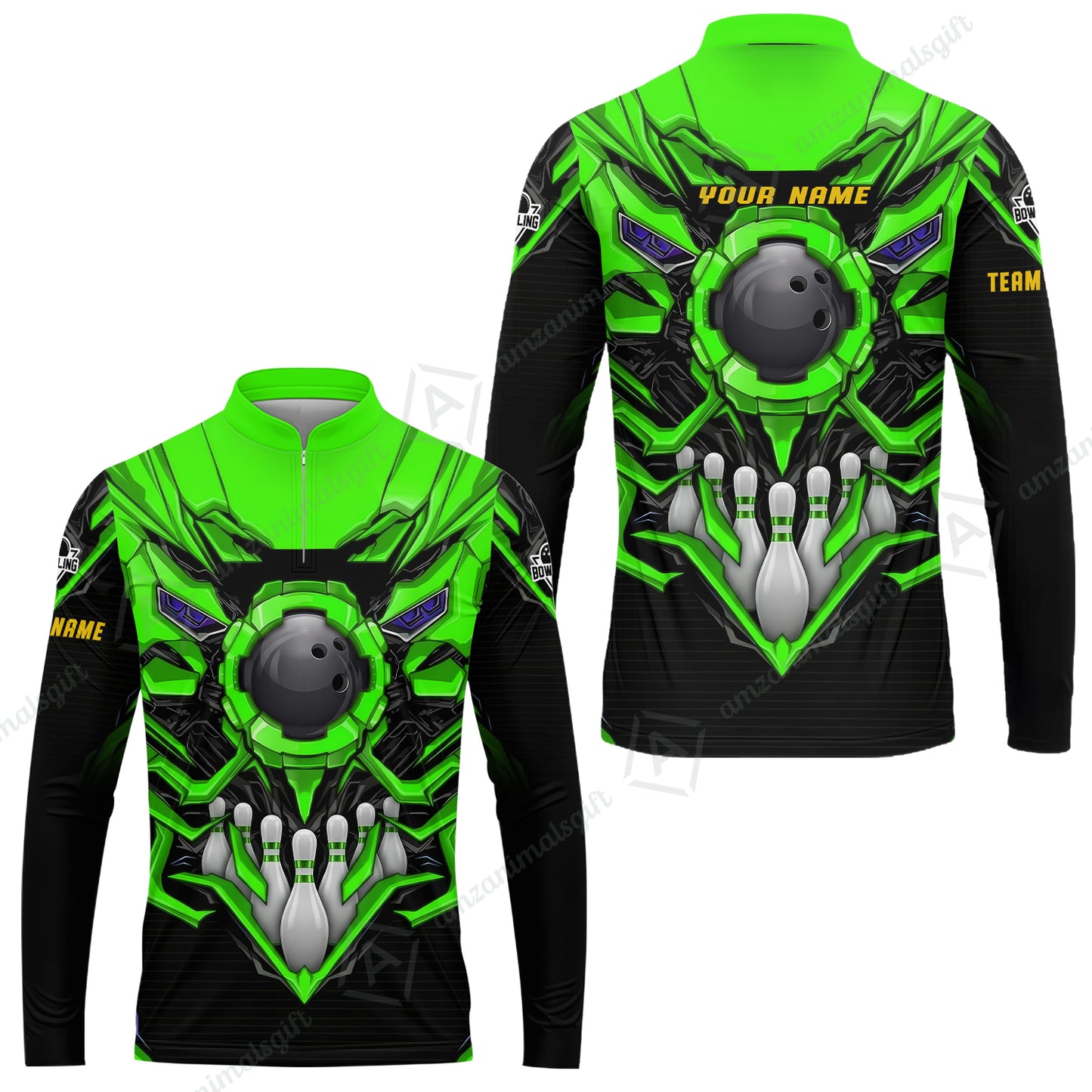 Long Sleeve Jersey Shirt||Green