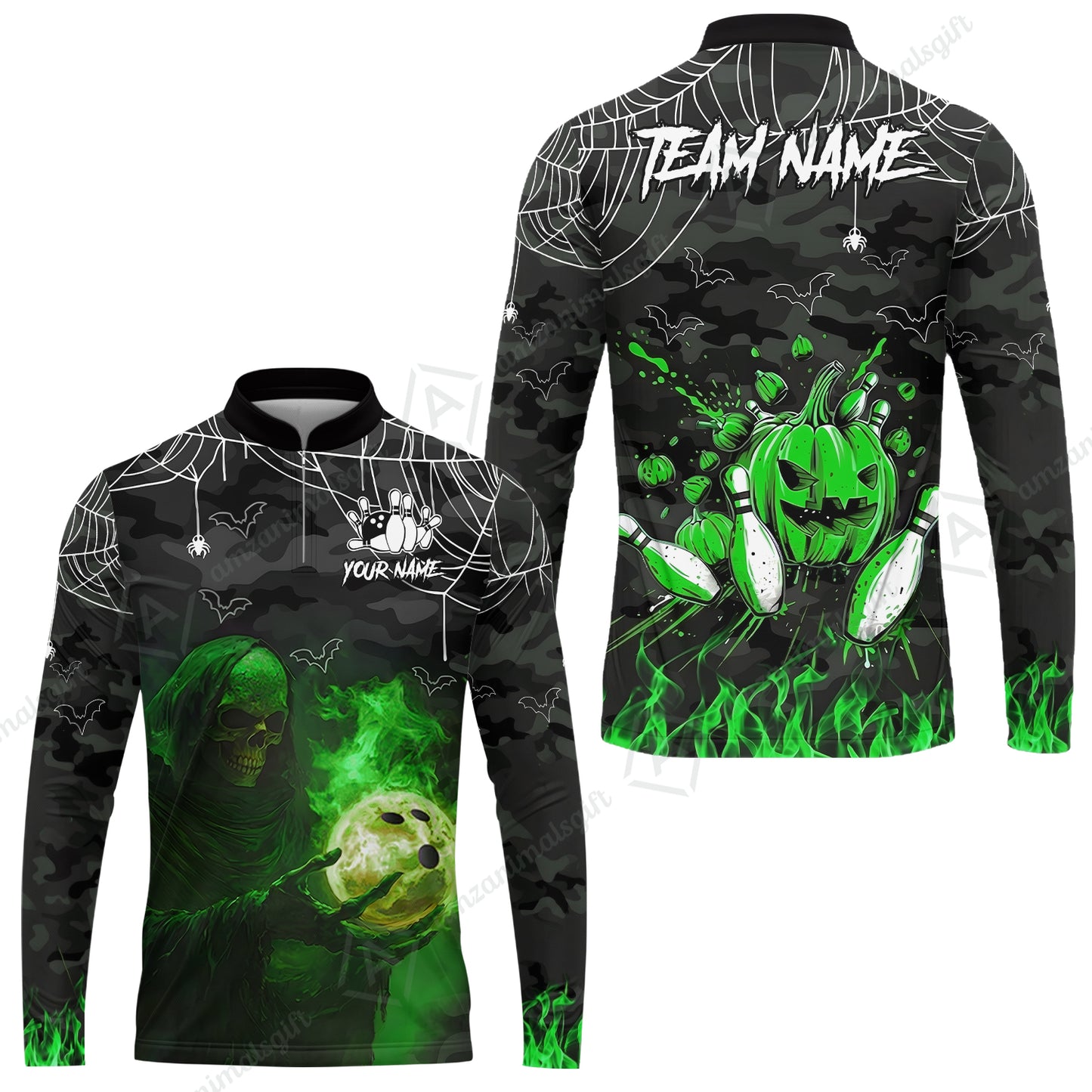 Long Sleeve Jersey Shirt||Green