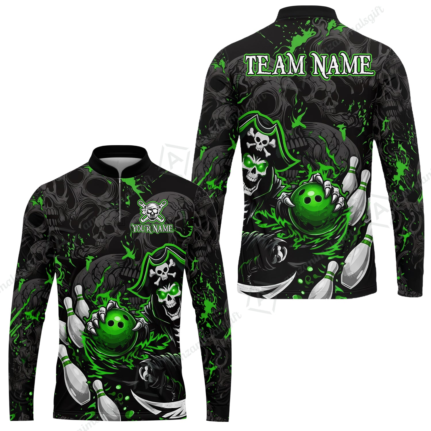 Long Sleeve Jersey Shirt||Green