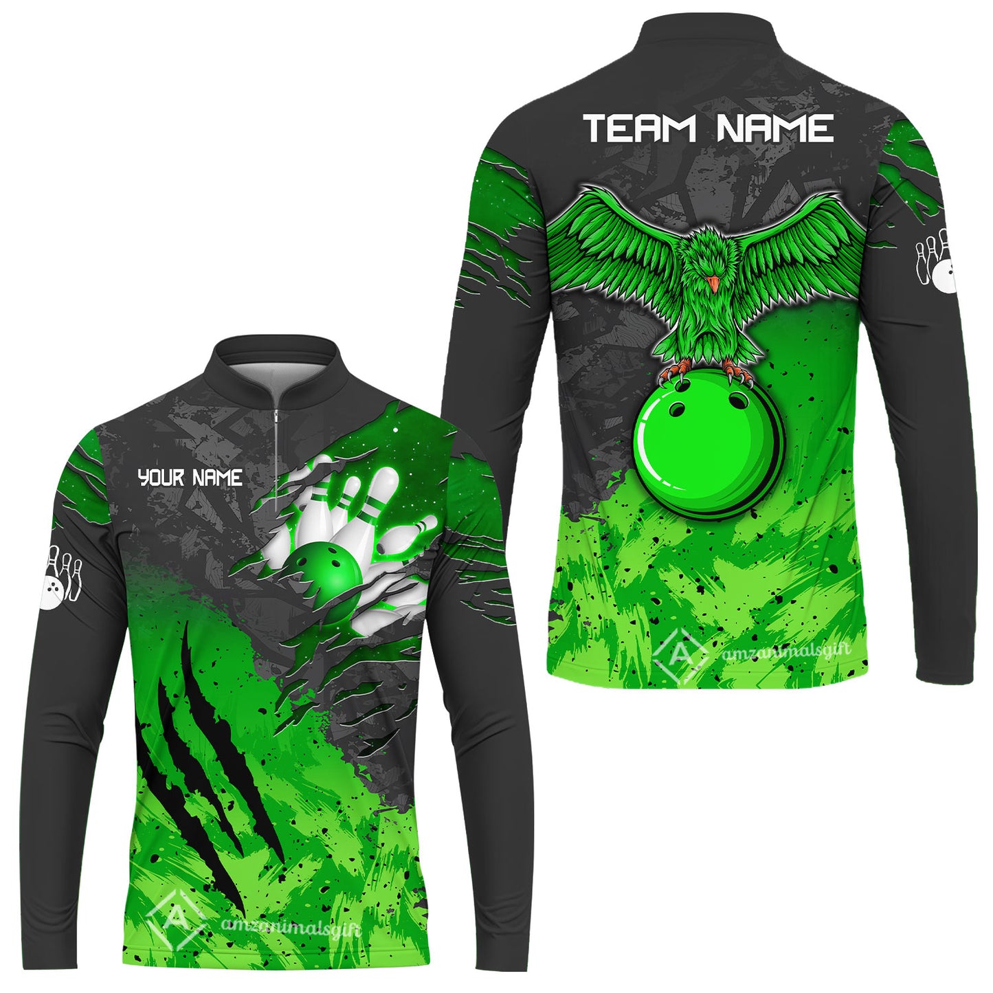 Long Sleeve Jersey Shirt||Green