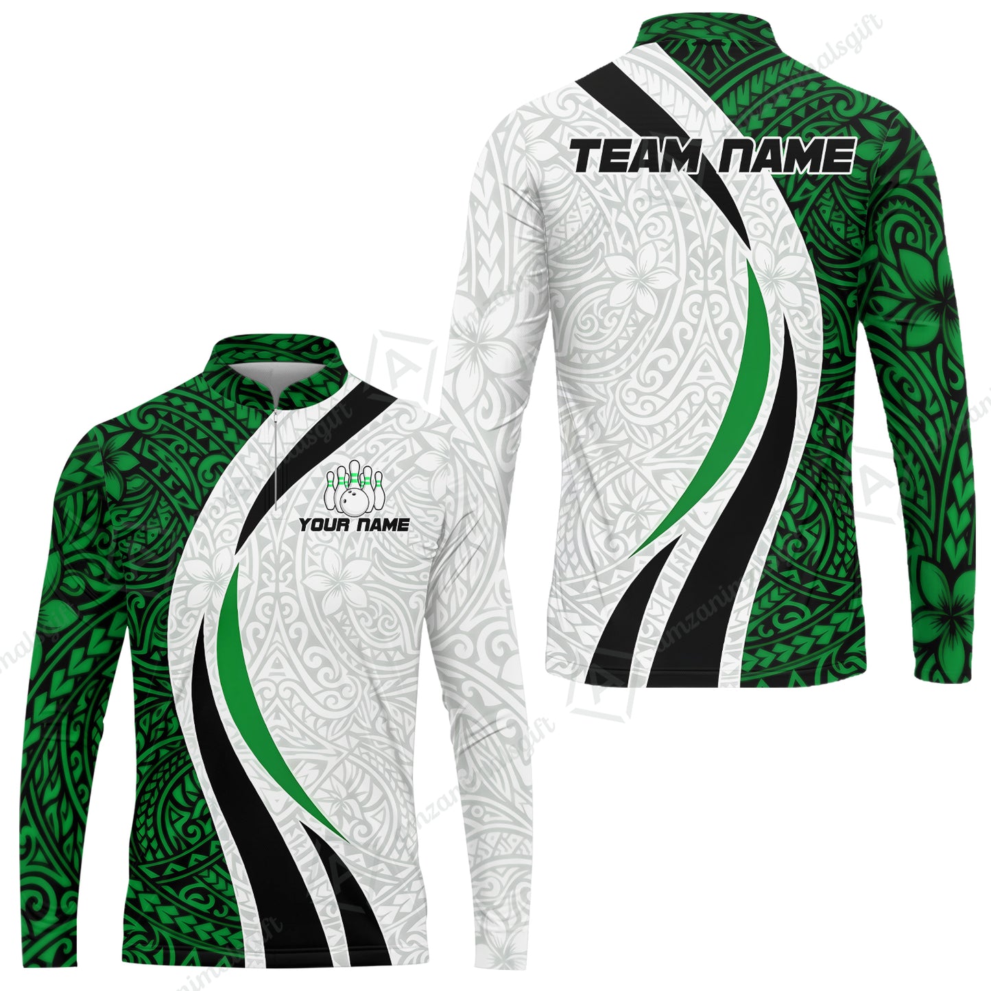 Long Sleeve Jersey Shirt||Green