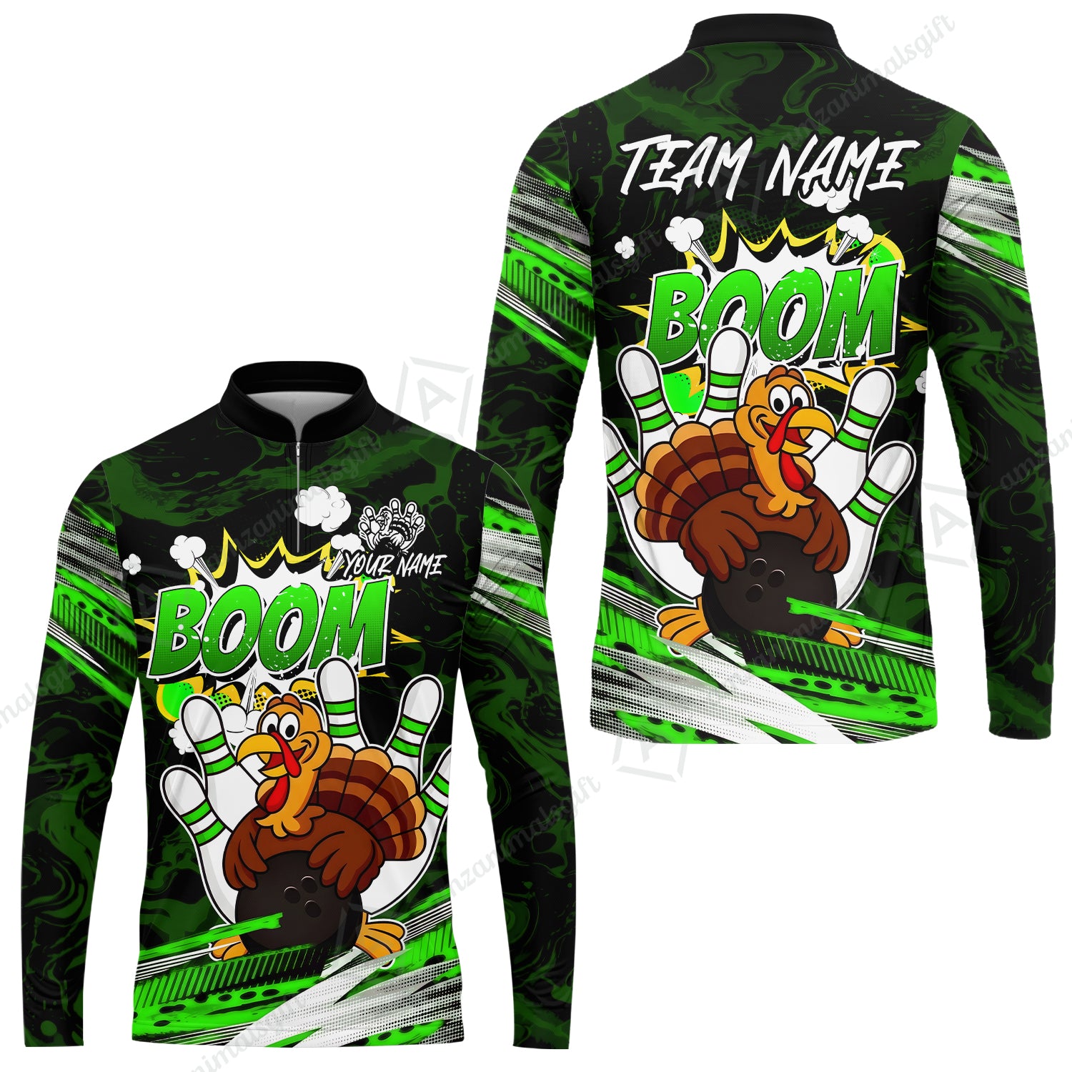 Long Sleeve Jersey Shirt||Green