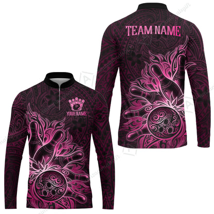 Long Sleeve Jersey Shirt||Pink