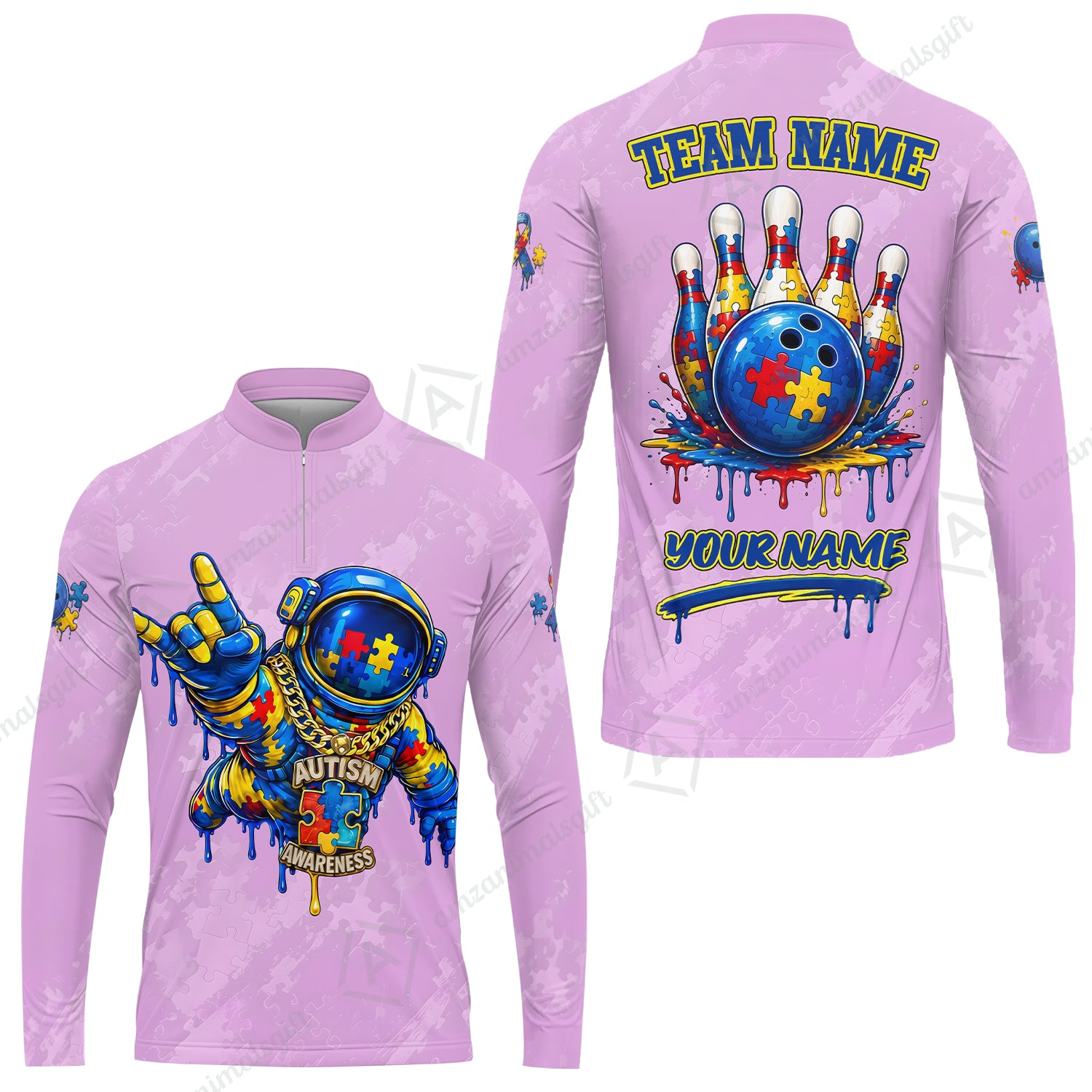 Long Sleeve Jersey Shirt||Pink