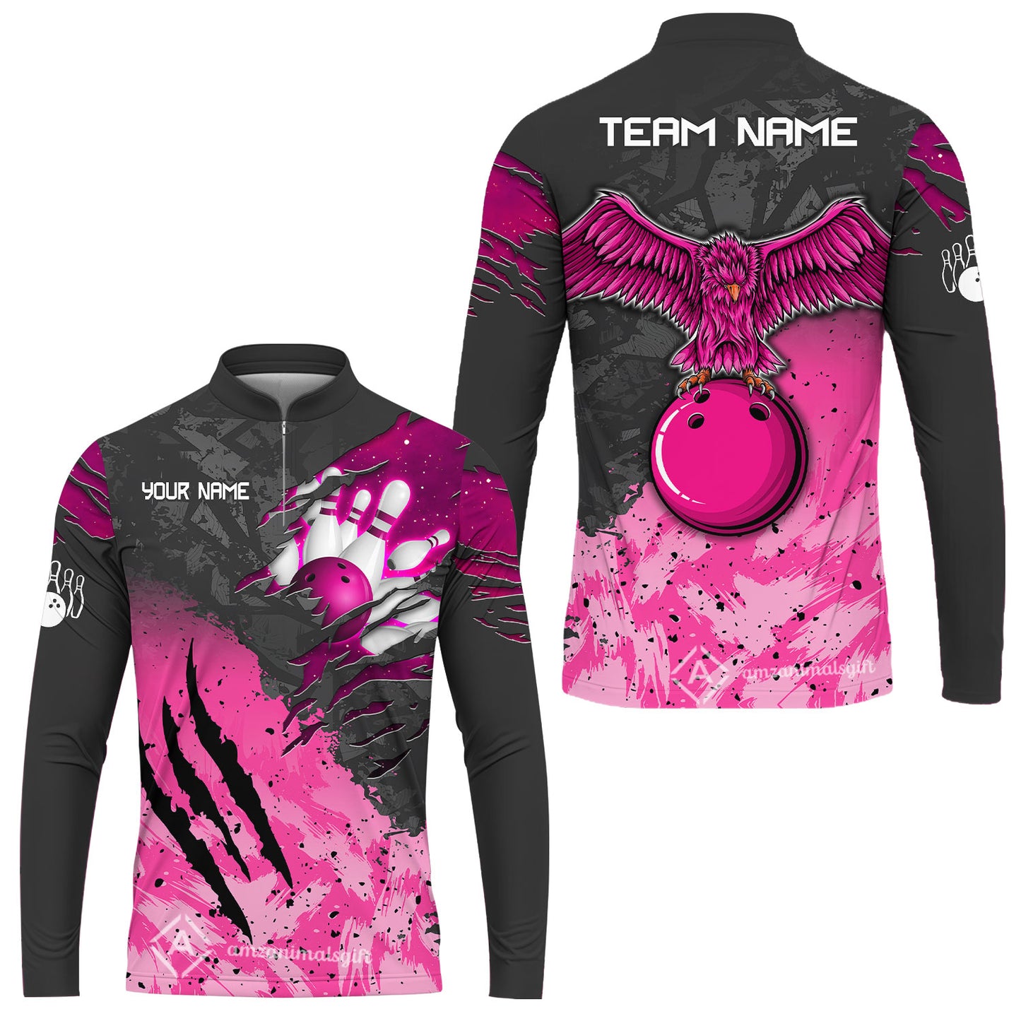 Long Sleeve Jersey Shirt||Pink