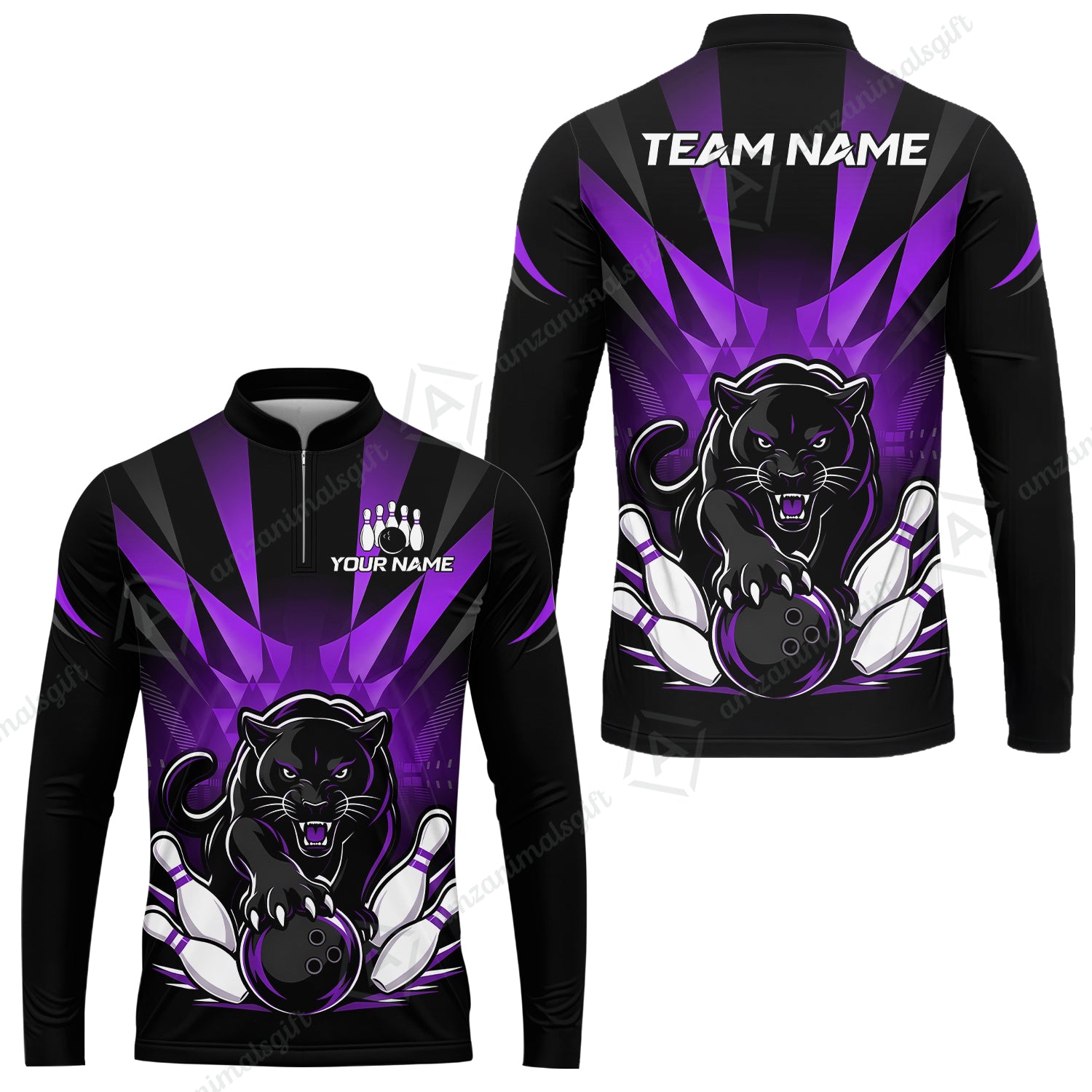 Long Sleeve Jersey Shirt||Purple