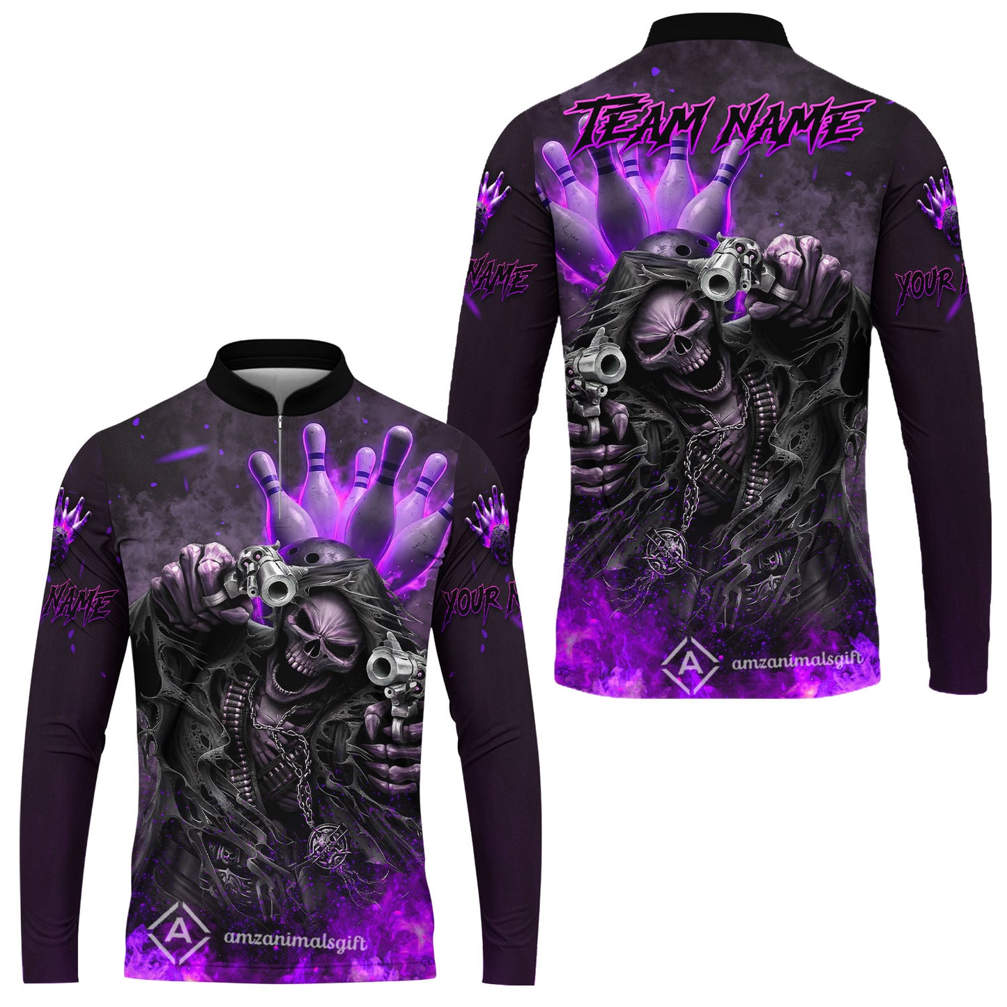 Long Sleeve Jersey Shirt||Purple