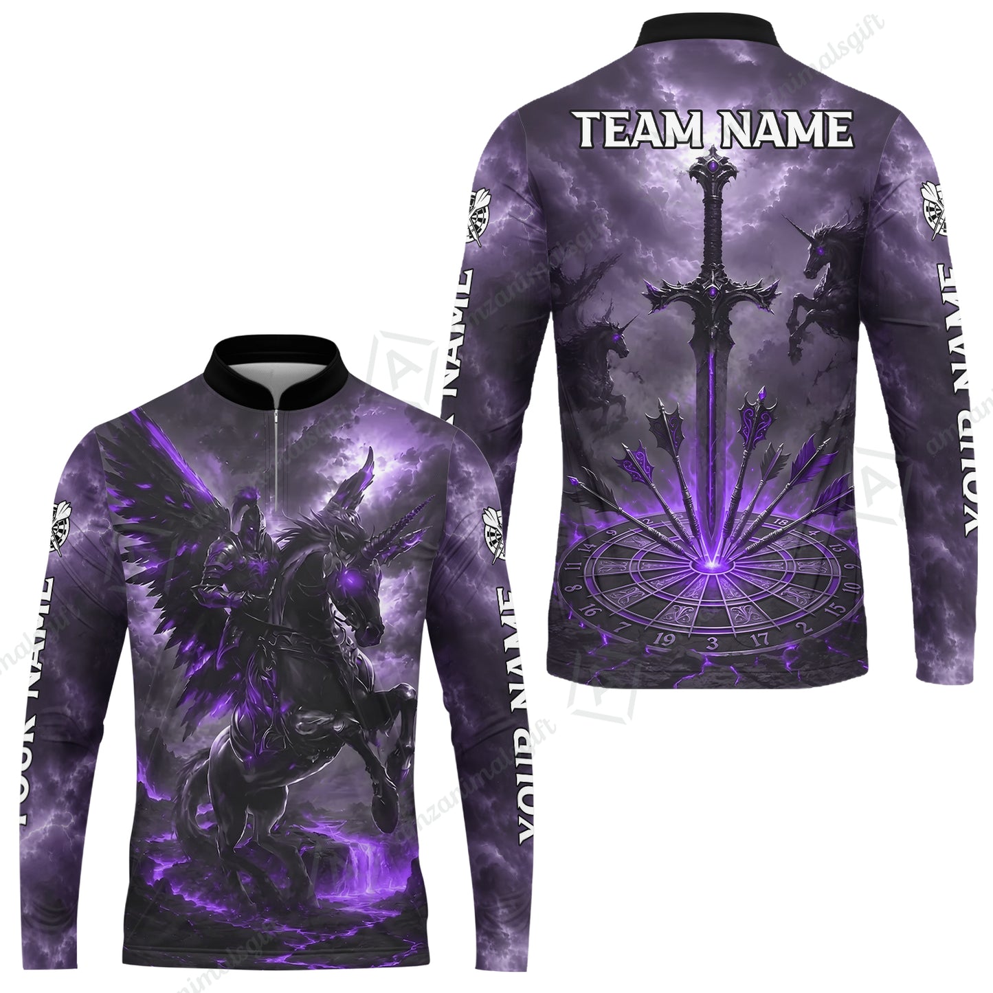 Long Sleeve Jersey Shirt||Purple